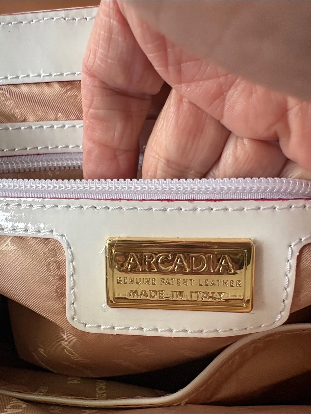 White Arcadia Leather bag